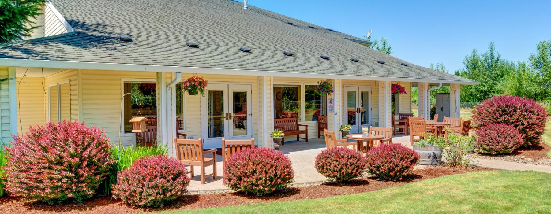 a house with a large front yard